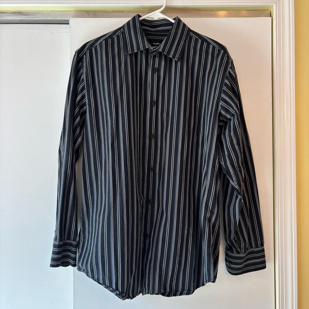 Alfani Men's (2) medium Striped Button Down Dress Shirts